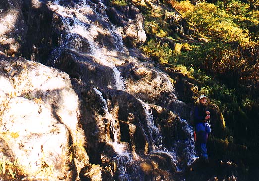 Maren at the waterfall crossing