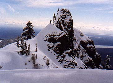Summit shot on shoulder of Mt. Washington