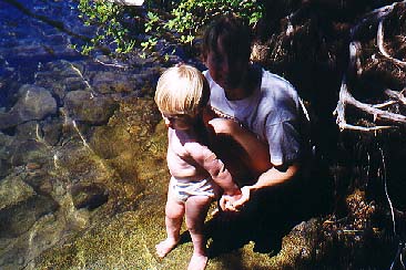 Bryden playing in Talapus Lake