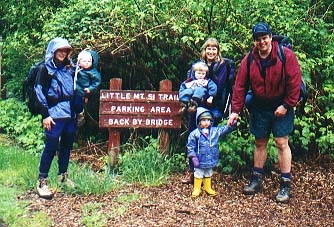 The Steiners, Robertsons and Arnolds at the trailhead